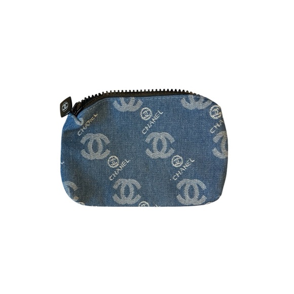 CHANEL Bags Nwot Chanel Beaute Pouch Medium Denim Makeup Cosmetic